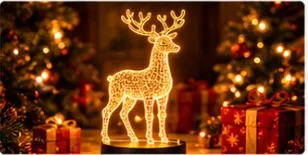 Lampe LED 3D Renne LumiVita